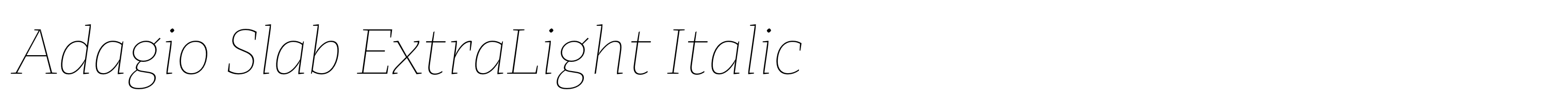 Adagio Slab ExtraLight Italic